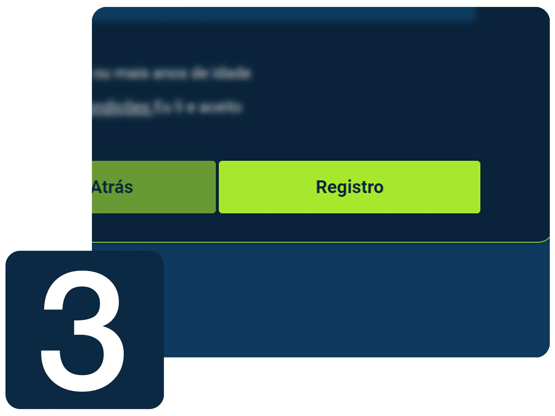 Clique no botão Finish registration.