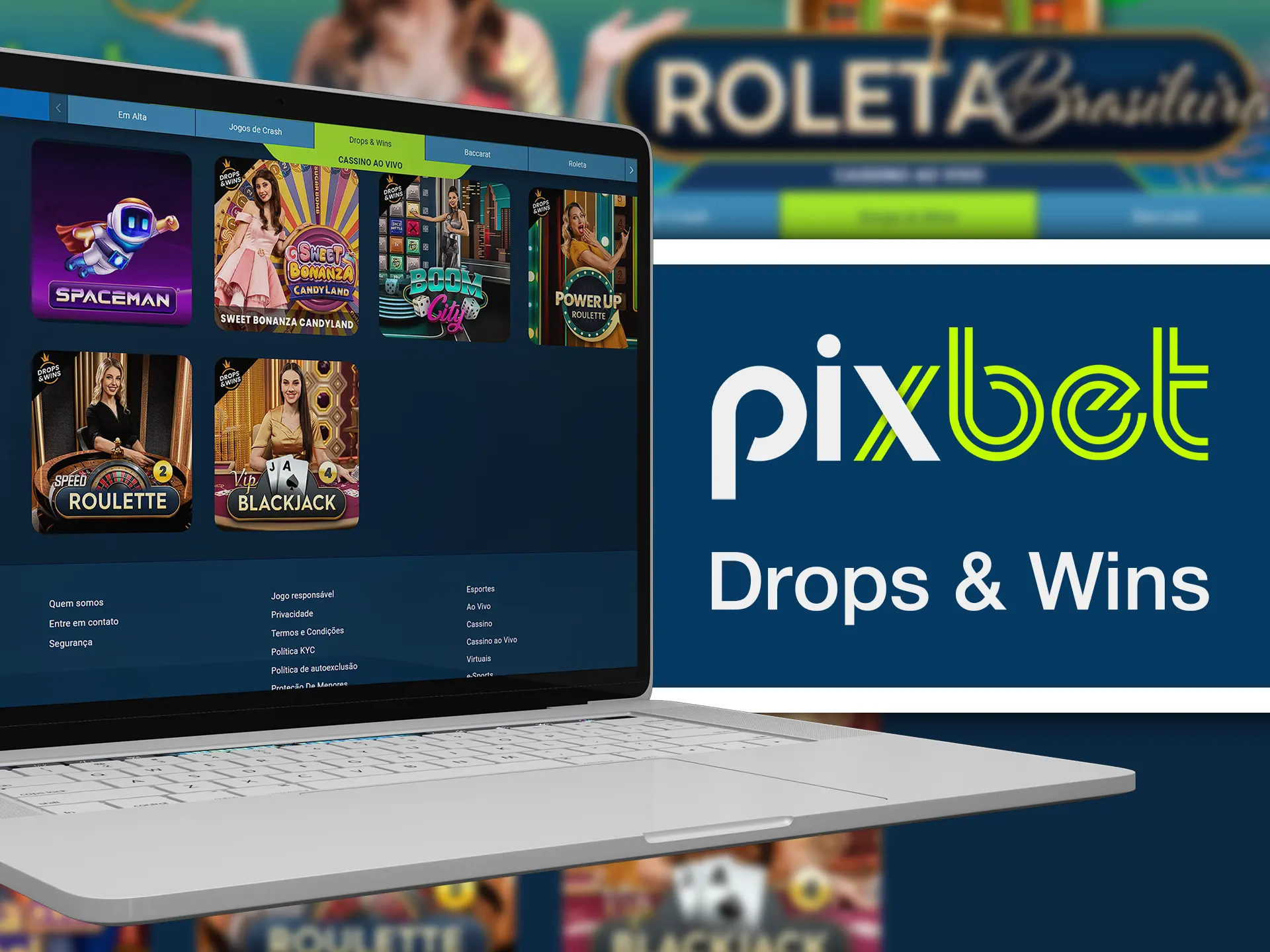 Try risky types of live casino games at the Pixbet.