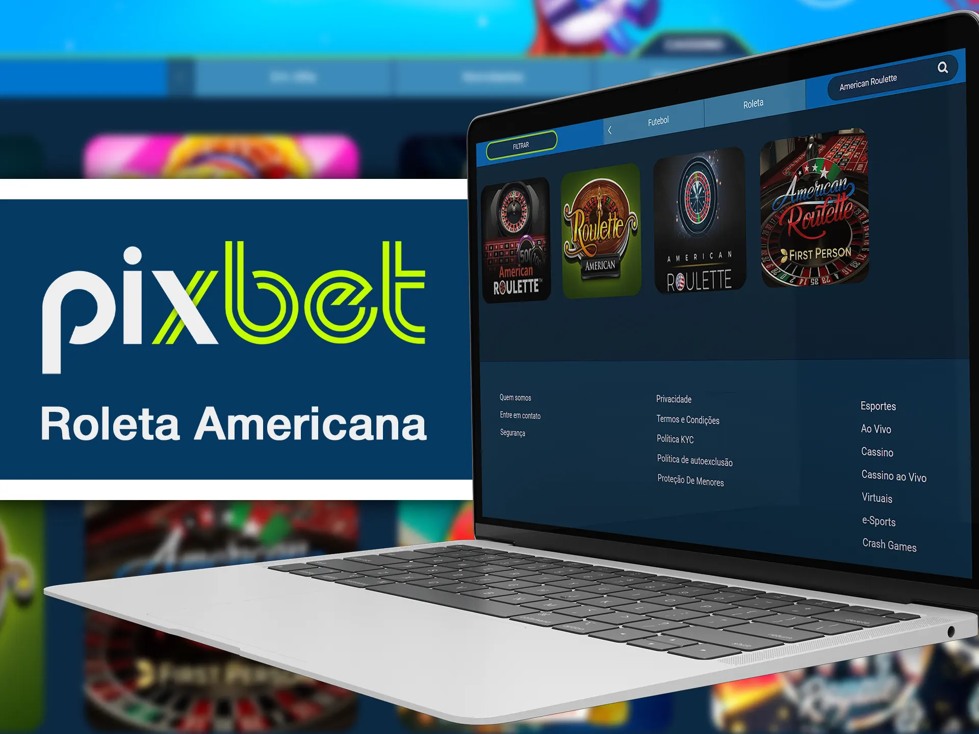 Experimente a nova versão americana da roleta no cassino Pixbet.