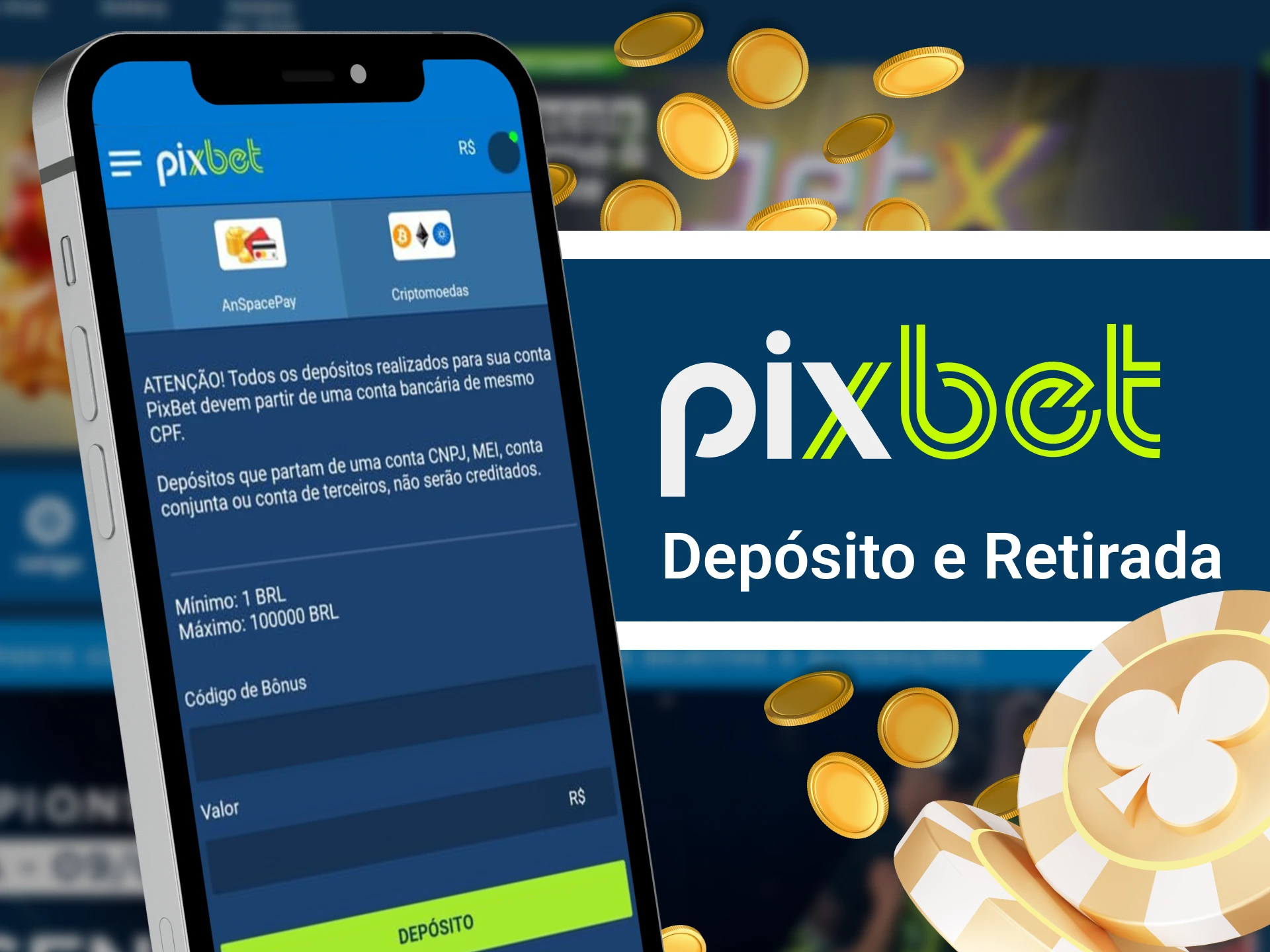 É possível fazer um depósito pelo seu telefone no cassino online Pixbet.