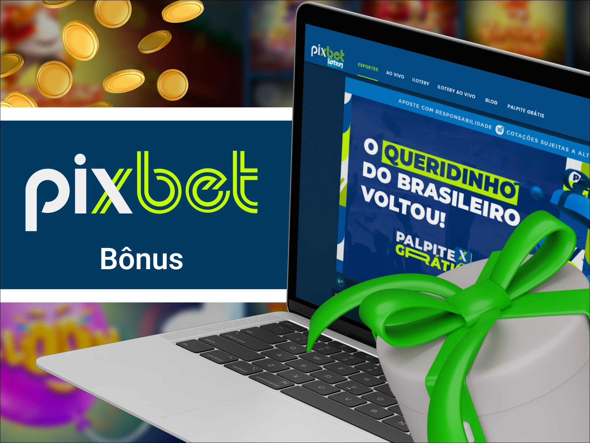 Posso obter bônus no site de cassino online Pixbet.