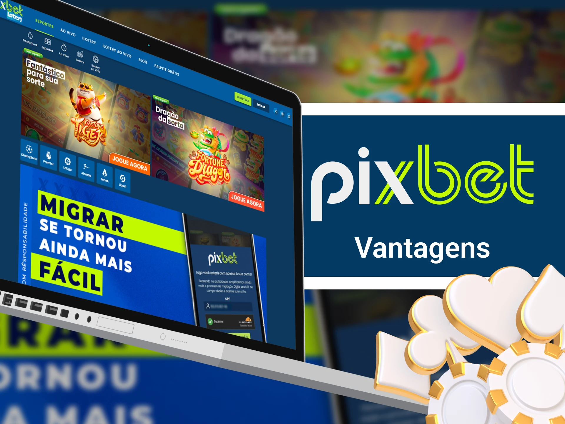 Quais são as vantagens do casino online Pixbet.