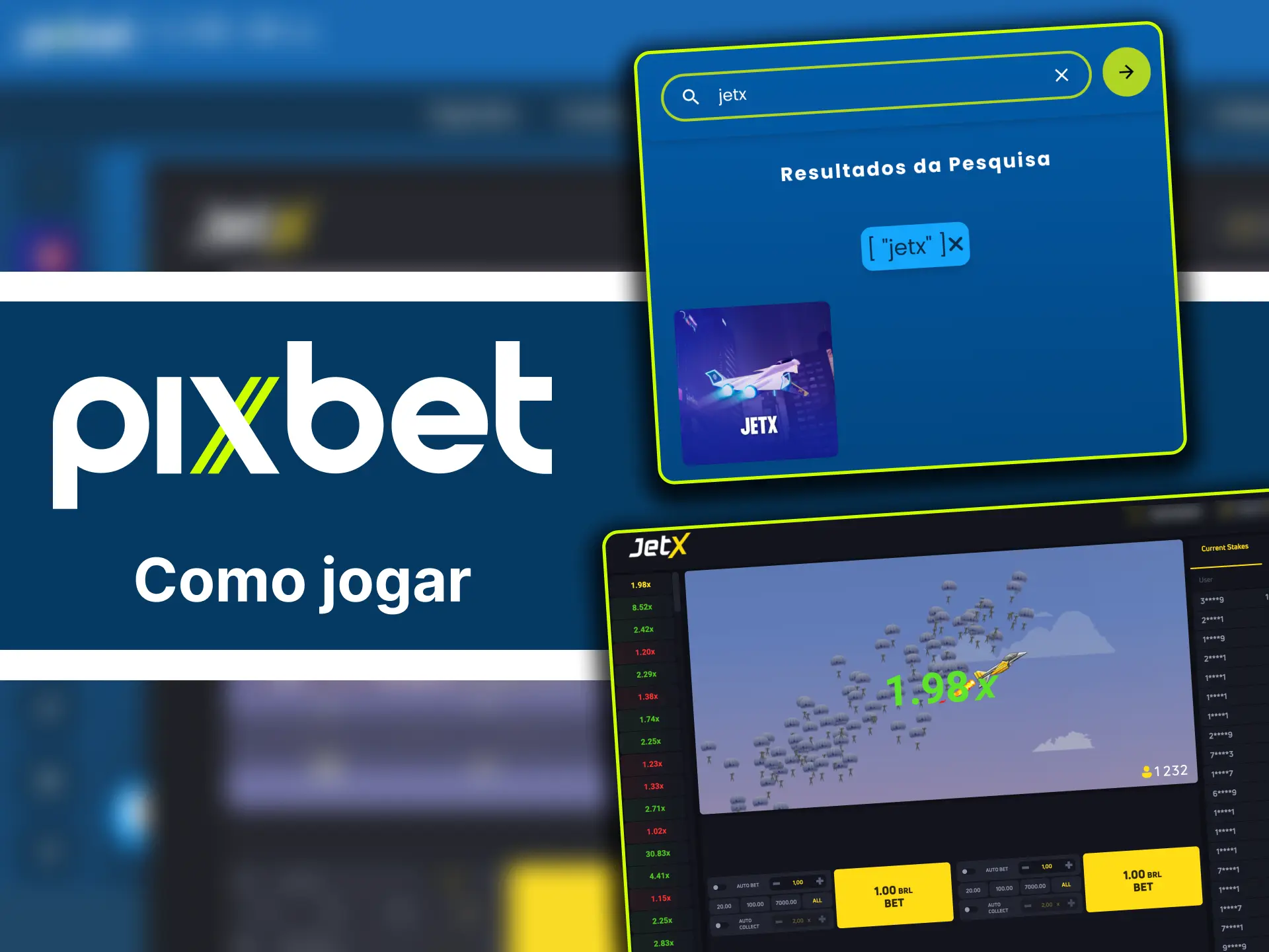 Comece a jogar JetX na Pixbet com demo ou apostas reais.