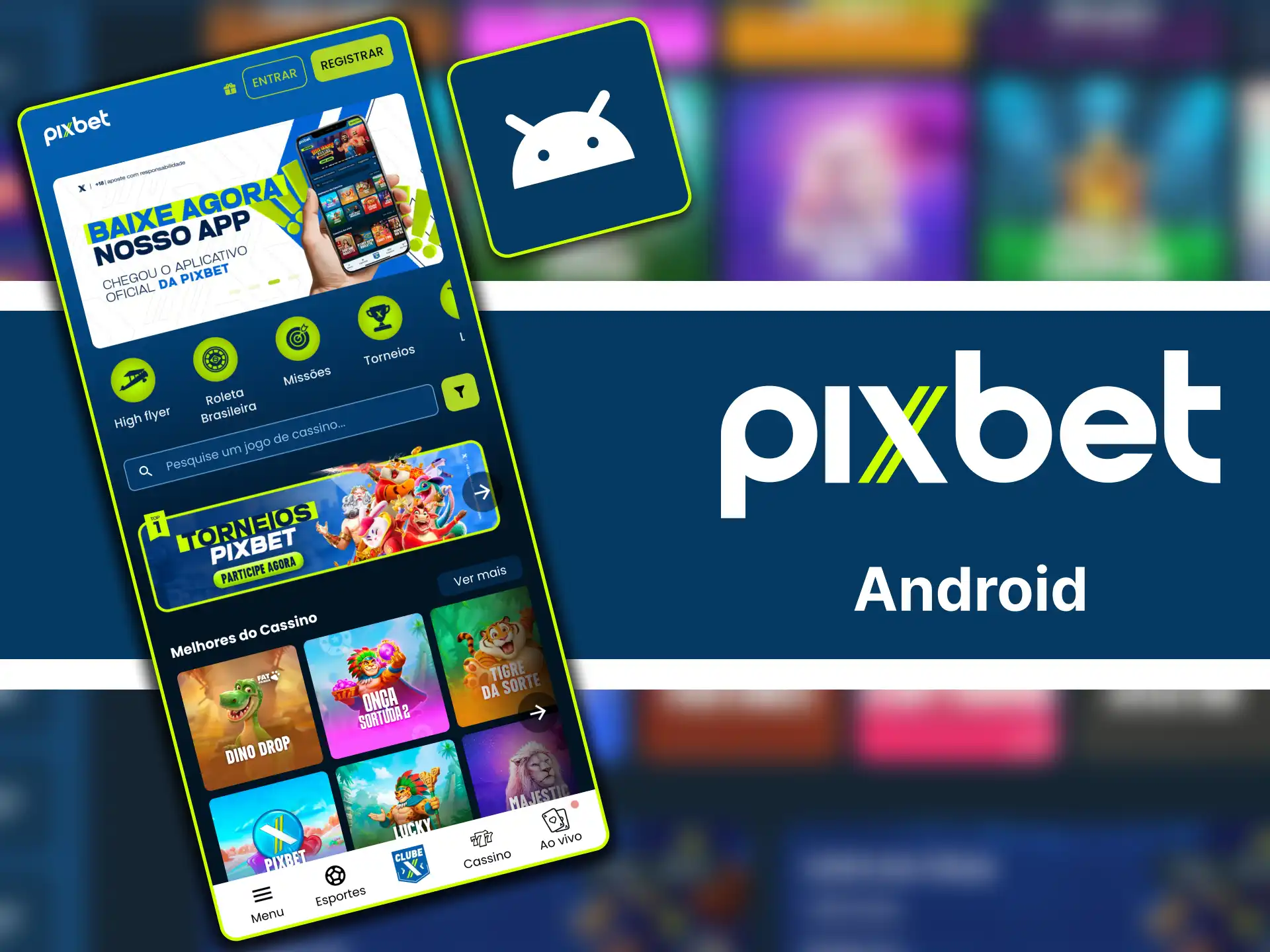 O casino online Pixbet possui uma aplicação móvel para telefones Android.