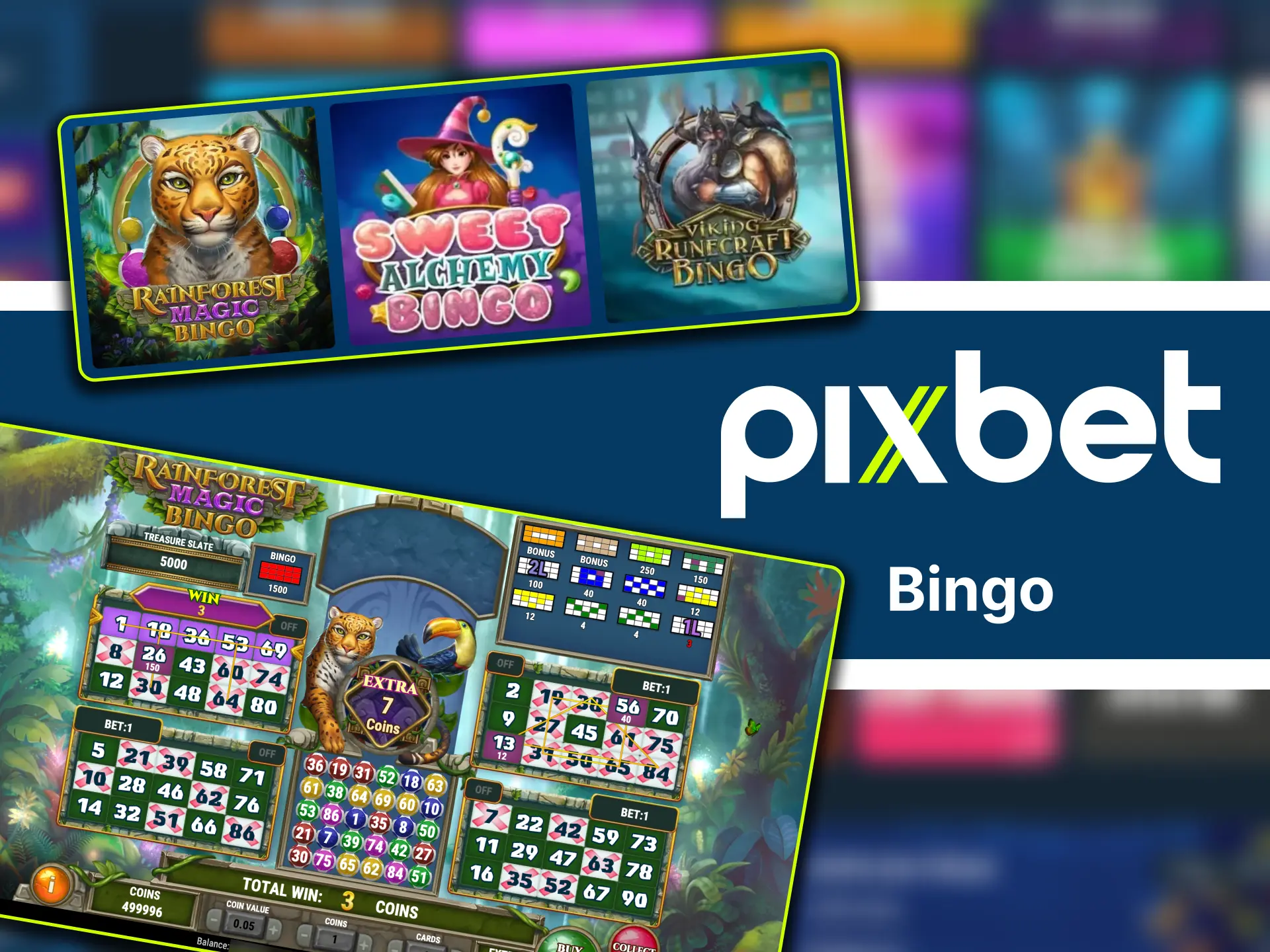 Aproveite rodadas rápidas de bingo no Pixbet.