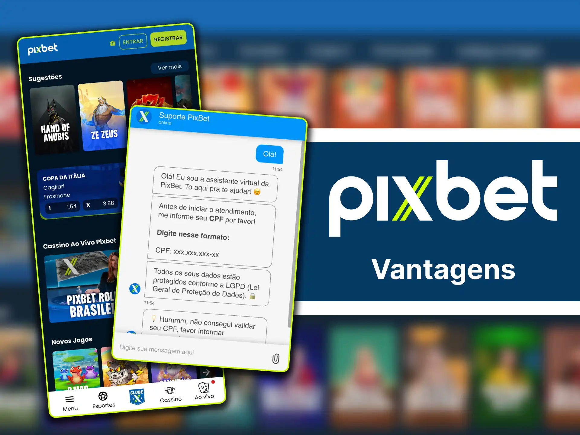Quais são as vantagens do casino online Pixbet.