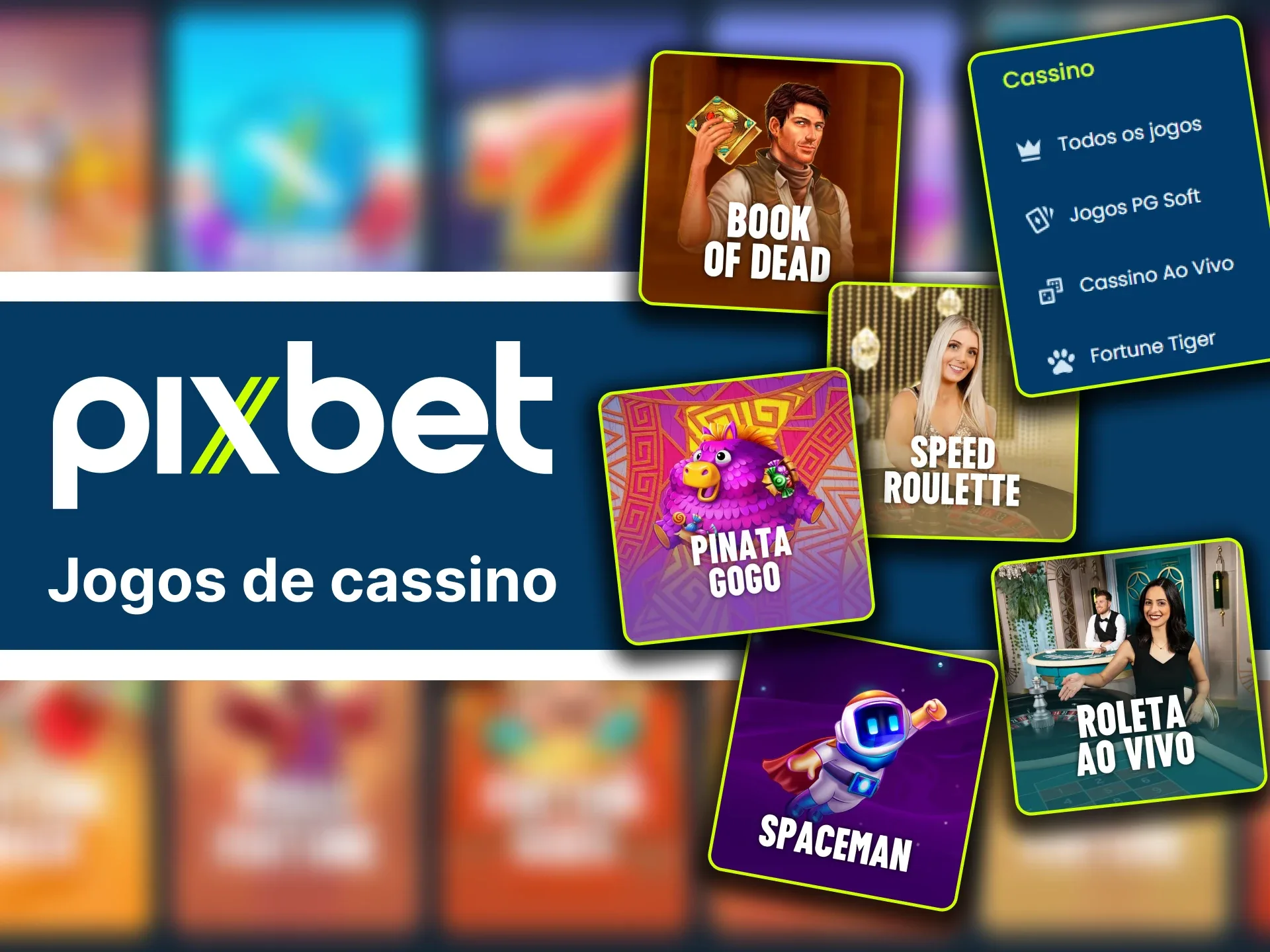 Jogue os populares jogos de cassino no aplicativo Pixbet.