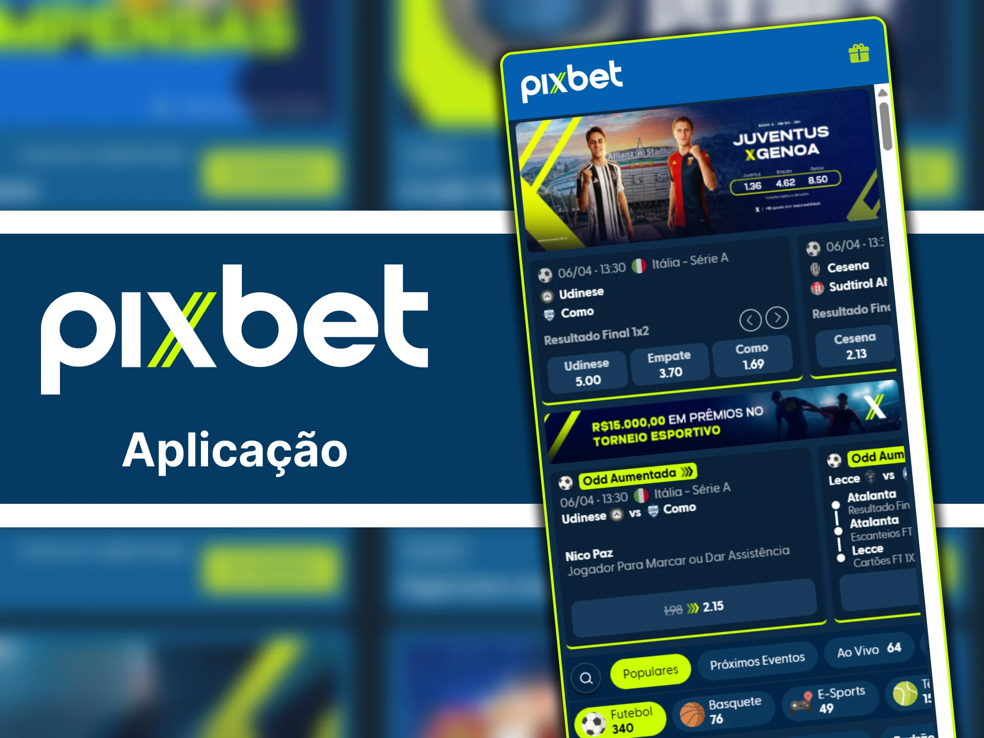 Baixe o aplicativo da Pixbet para fazer suas apostas esportivas com total facilidade.