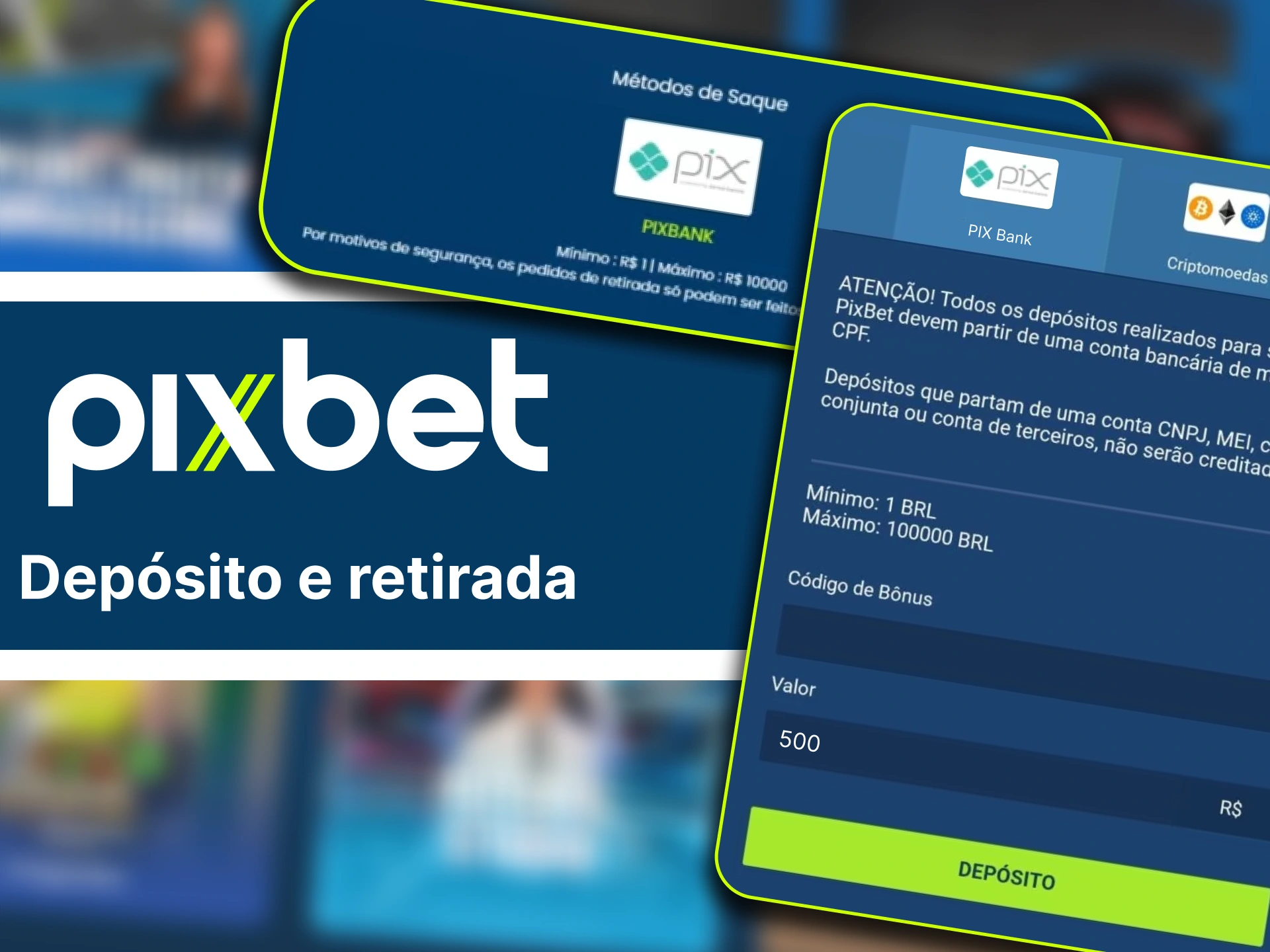 Pixbet use Pix ou cartão e realize transações instantâneas com segurança.