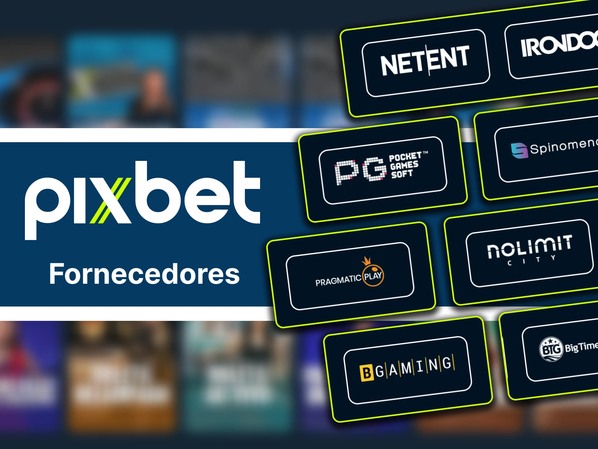 Explore uma vasta biblioteca de jogos na Pixbet, com títulos dos principais provedores do mercado, incluindo NetEnt, Pragmatic Play e PG Soft.