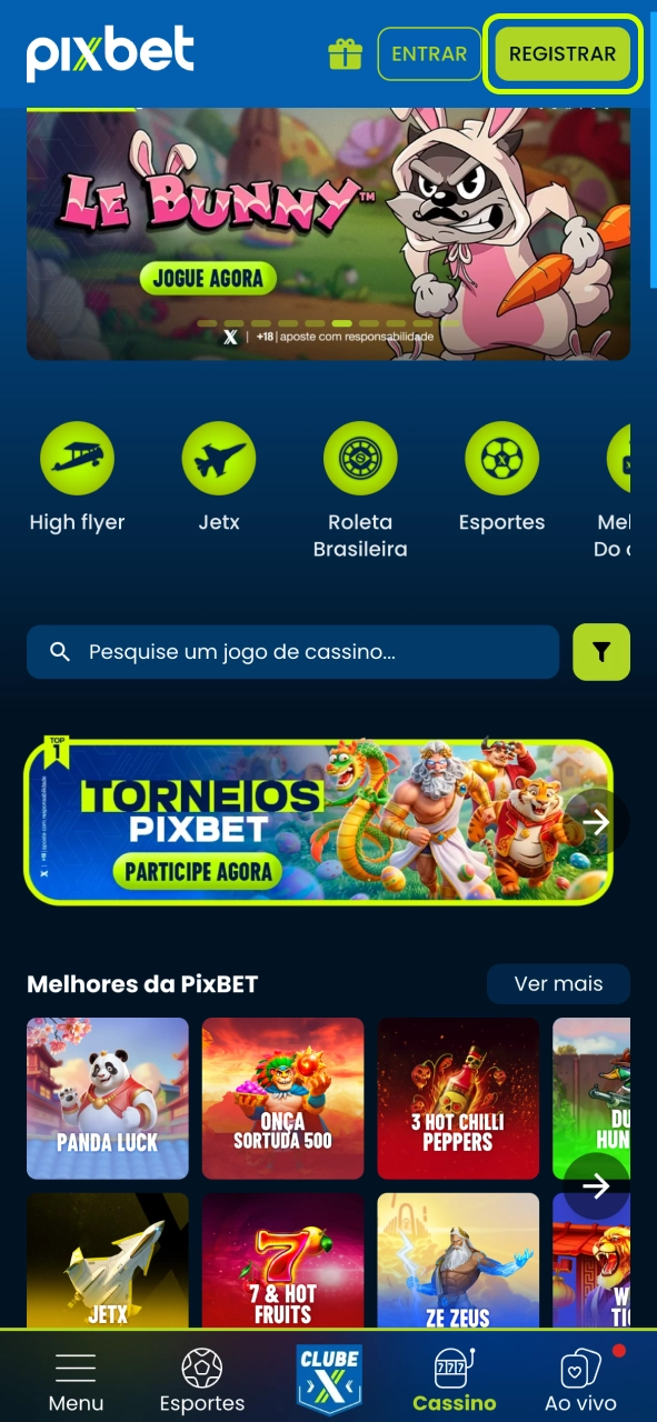 Pixbet crie sua conta agora e aposte com cadastro rápido e seguro.