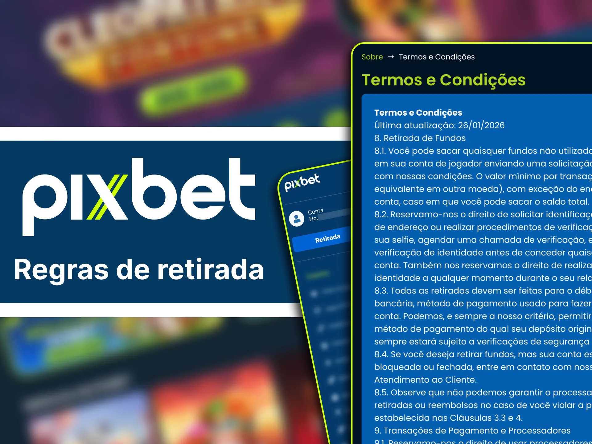Pixbet siga as regras de saque e garanta retiradas seguras e sem problemas.