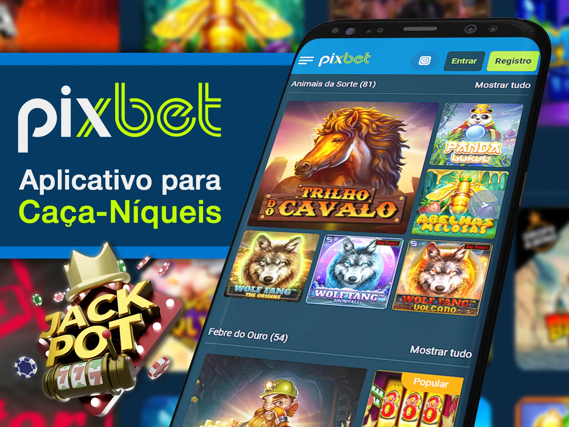 Jogue caça-níqueis mais rapidamente com o aplicativo Pixbet.