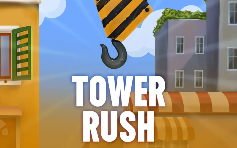Suba os andares da torre com cuidado e garanta seus lucros antes que tudo desabe no jogo Tower Rush na Pixbet.